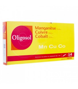 OLIGOSOL MANGANESO-COBRE-COBALTO 14 AMP