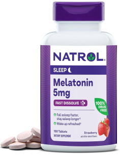 MELATONINA NATROL 5 MG FAST DISOLVE STRAWBERRY 150 TAB