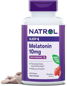 MELATONINA NATROL 10MG FAST DISSOLVE STRAWBERRY 100TAB