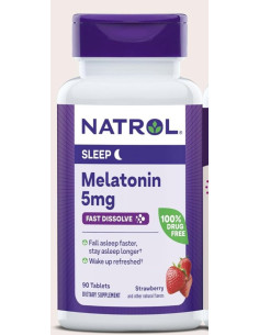 MELATONINA NATROL 5MG FAST DISSOLVE STRAWBERRY 90TAB
